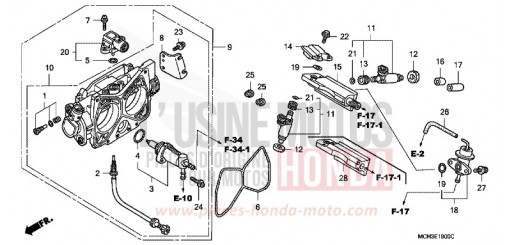 CORPS DE PAPILLON VTX1800C2 de 2002
